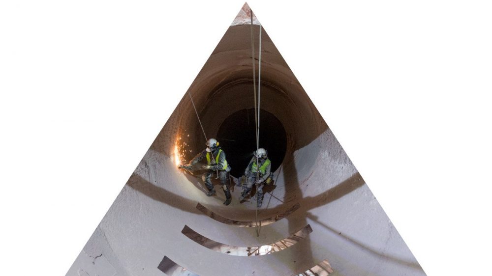 Travaux en milieu confiné dans un tunnel