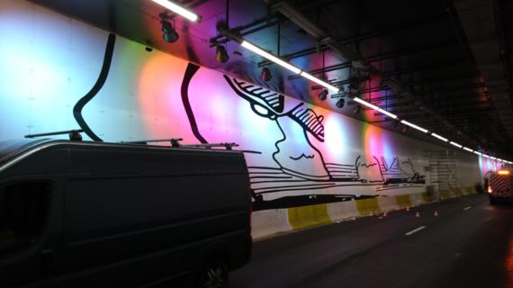 Voltigo - Projet d'éclairage au tunnel Porte de Hal à Bruxelles